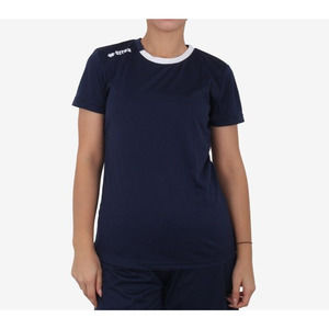 NWT ERREA Women Ramos Maglia T Shirt Crew Neck Short Sleeve Navy Blue Je…